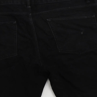ASOS Mens Black Cotton Chino Shorts Size 38 in L10 in Regular Button