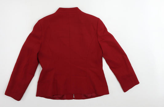 Alex & Co. Womens Red Jacket Size 14 Zip