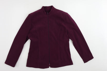 C.M.D. Womens Purple Jacket Size 12 Zip