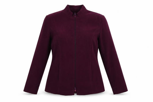 C.M.D. Womens Purple Jacket Size 12 Zip