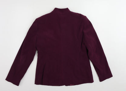 C.M.D. Womens Purple Jacket Size 12 Zip