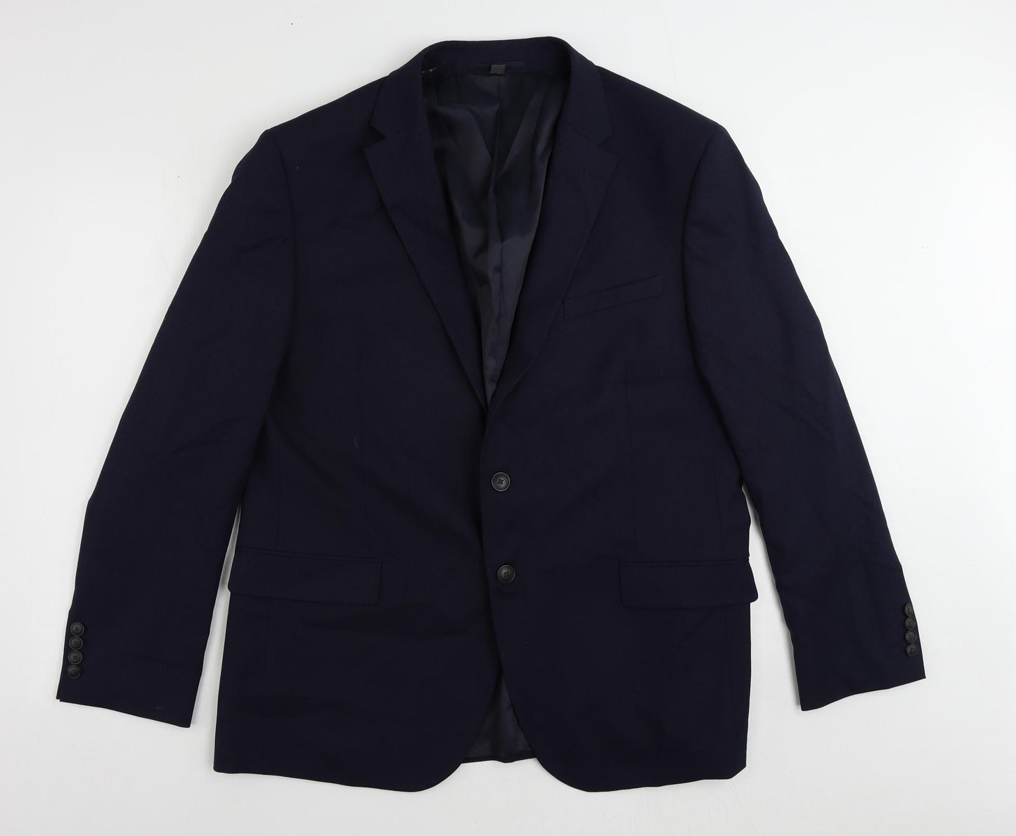 Mens UK Size 46 Marks and Spencer Regular Blue Suit Jacket