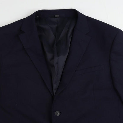 Mens UK Size 46 Marks and Spencer Regular Blue Suit Jacket