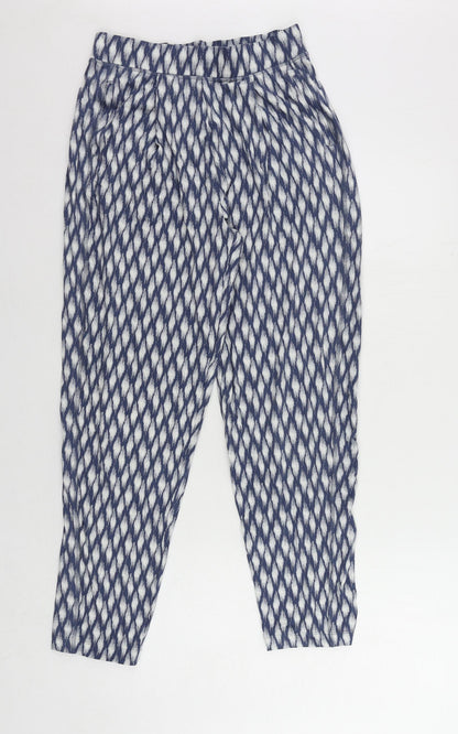 Womens UK Size 8 Marks and Spencer Regular Fit  Blue Trousers