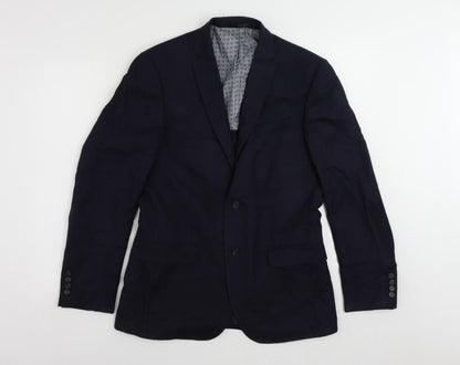 Mens UK Size 38 Racing Green Regular Blue Suit Jacket