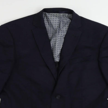 Mens UK Size 38 Racing Green Regular Blue Suit Jacket