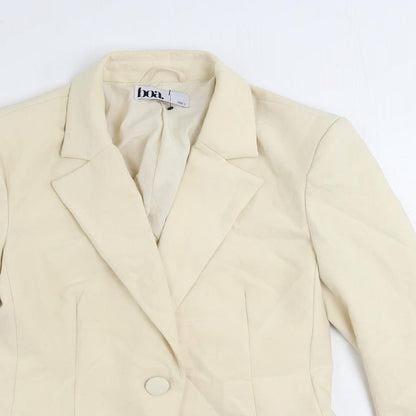 Boa Womens Beige Jacket Blazer Size S Button