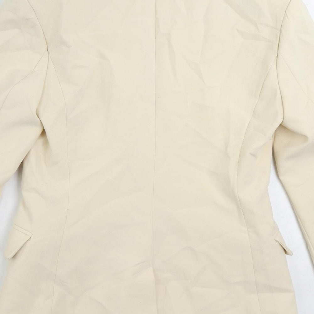 Boa Womens Beige Jacket Blazer Size S Button