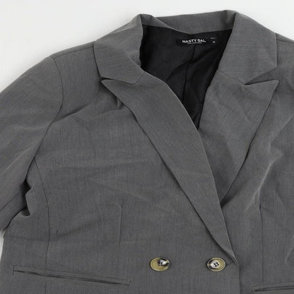Womens UK Size M Nasty Gal Grey Jacket
