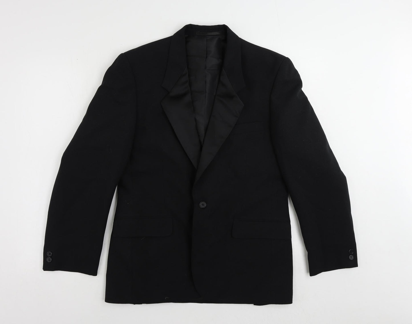 Mens UK Size 38 C&A Regular Black Suit Tuxedo