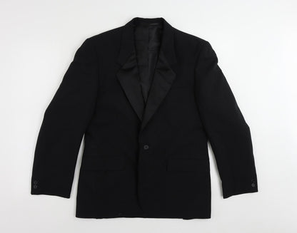 Mens UK Size 38 C&A Regular Black Suit Tuxedo