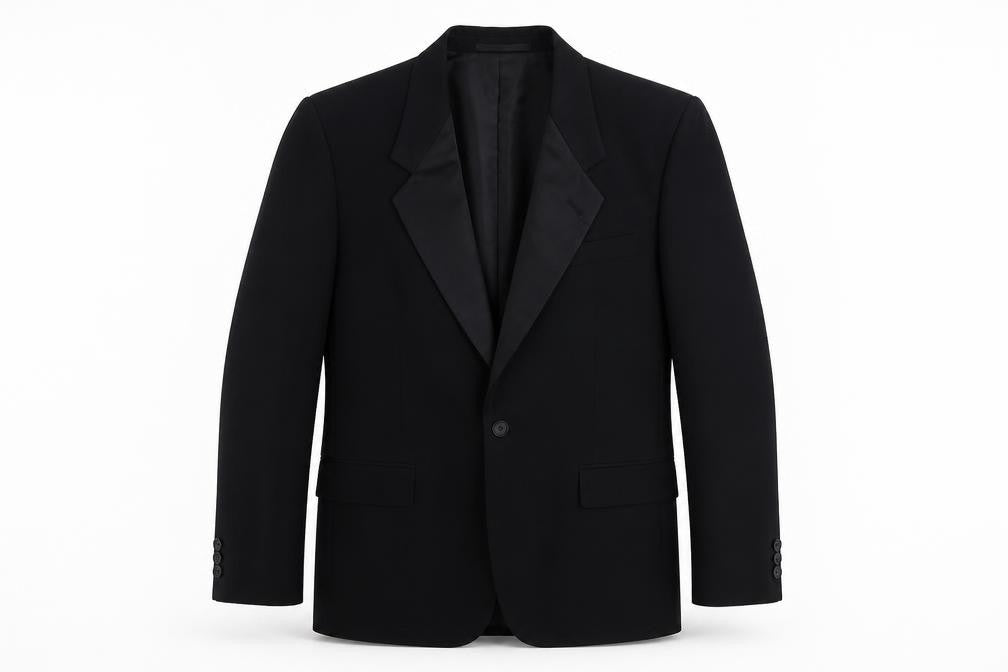 Mens UK Size 38 C&A Regular Black Suit Tuxedo