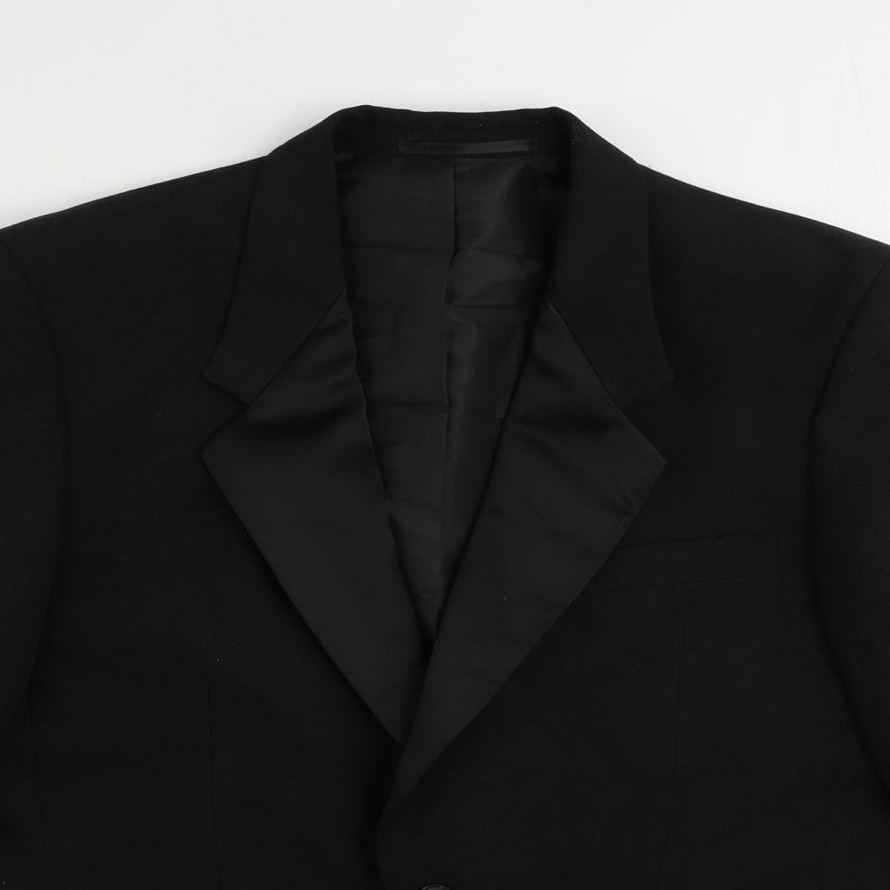 Mens UK Size 38 C&A Regular Black Suit Tuxedo