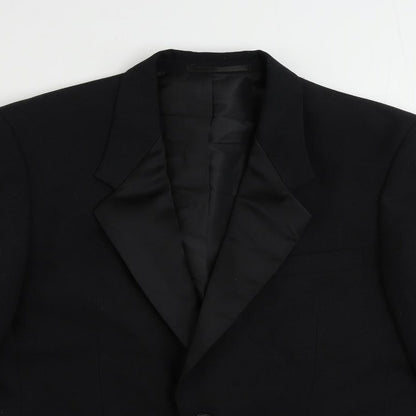 Mens UK Size 38 C&A Regular Black Suit Tuxedo