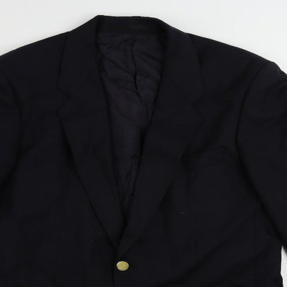 St Michael Mens Blue Polyester 3 Piece Blazer Size 40 Regular - Vintage