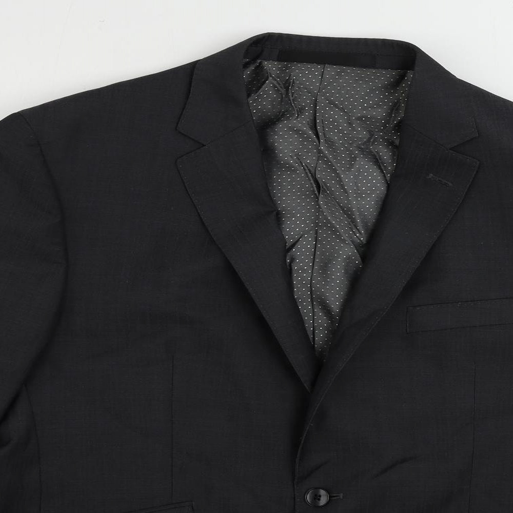 Autograph Mens Grey Polyester Jacket Suit Jacket Size 42 Regular