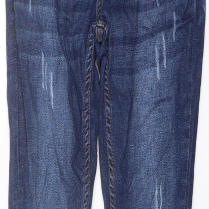 Max Womens Blue Cotton Skinny Jeans Size 28 in L26 in Regular Button