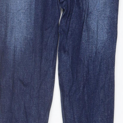 Max Womens Blue Cotton Skinny Jeans Size 28 in L26 in Regular Button