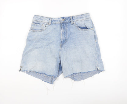 JJXX Womens Blue Cotton Hot Pants Shorts Size 30 in L3 in Regular Button