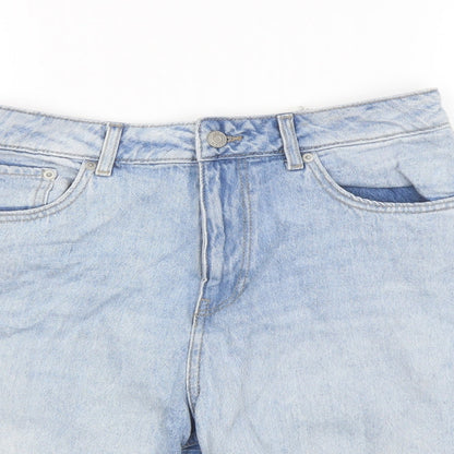JJXX Womens Blue Cotton Hot Pants Shorts Size 30 in L3 in Regular Button