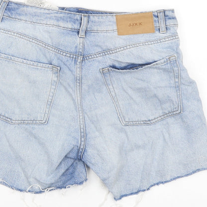 JJXX Womens Blue Cotton Hot Pants Shorts Size 30 in L3 in Regular Button