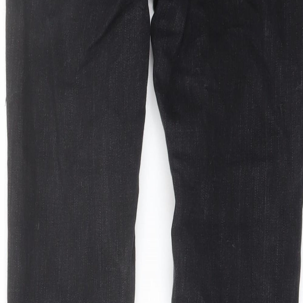 Missguided Womens Black Cotton Skinny Jeans Size 12 L29 in Regular Button