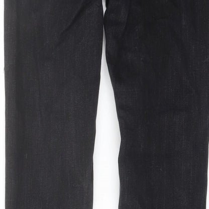 Missguided Womens Black Cotton Skinny Jeans Size 12 L29 in Regular Button
