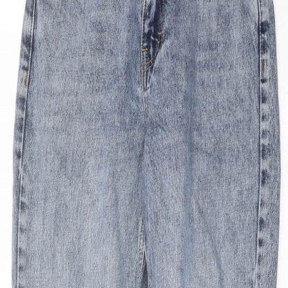 Topshop Womens Blue Cotton Mom Jeans Size 26 in L29 in Regular Button