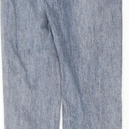 Topshop Womens Blue Cotton Mom Jeans Size 26 in L29 in Regular Button