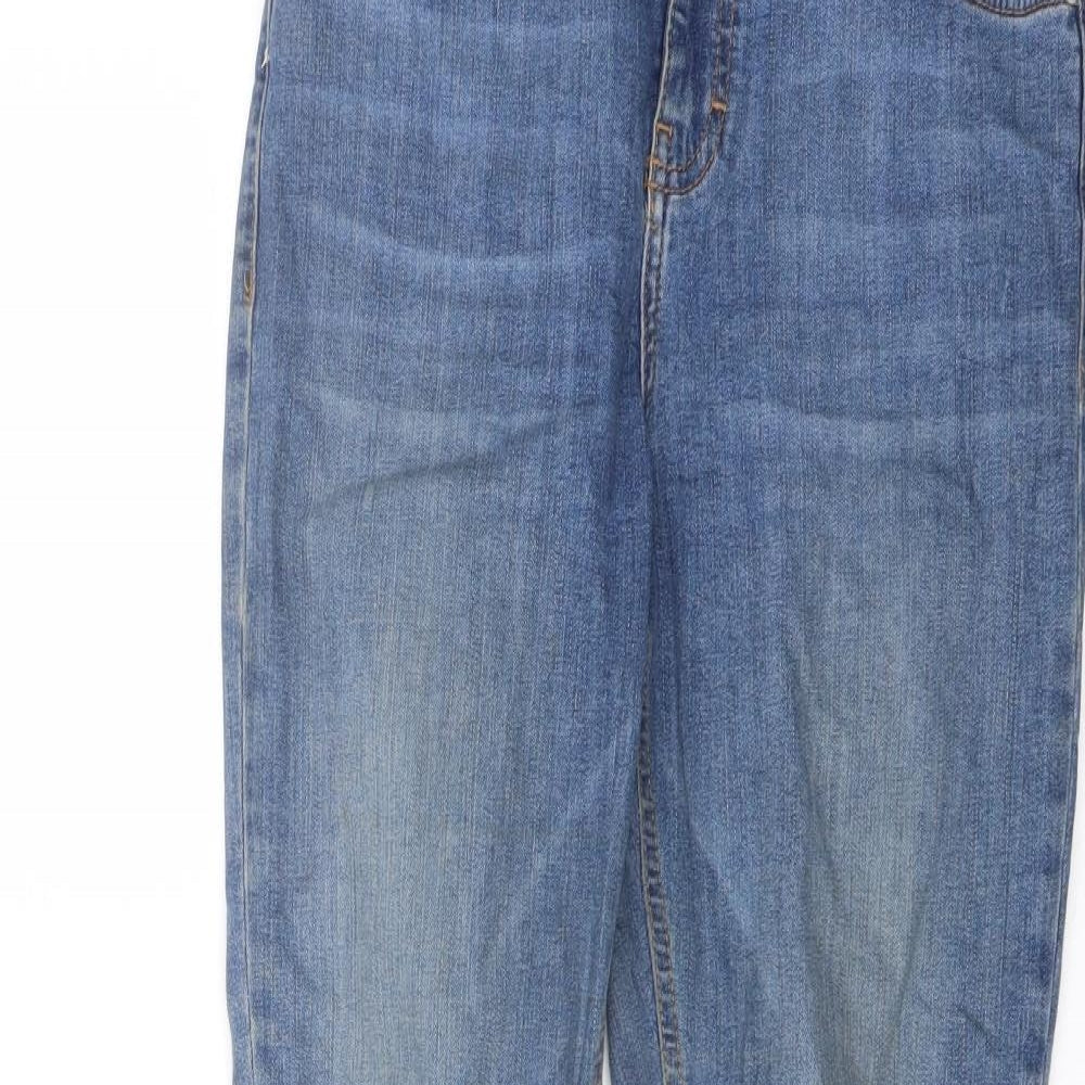 Topshop Womens Blue Cotton Skinny Jeans Size 28 in L25 in Regular Button