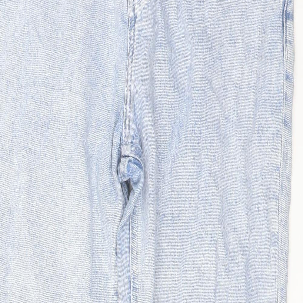 George Womens Blue Cotton Straight Jeans Size 10 L25 in Regular Button