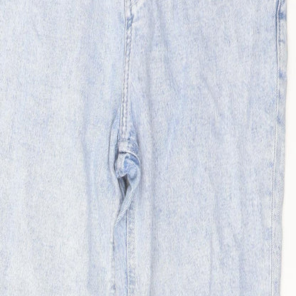 George Womens Blue Cotton Straight Jeans Size 10 L25 in Regular Button