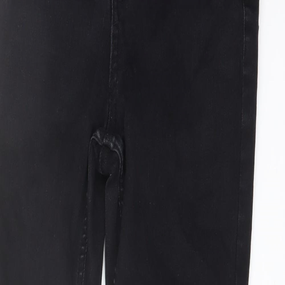 New Look Womens Black Cotton Skinny Jeans Size 10 L27 in Regular Button