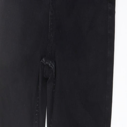 New Look Womens Black Cotton Skinny Jeans Size 10 L27 in Regular Button