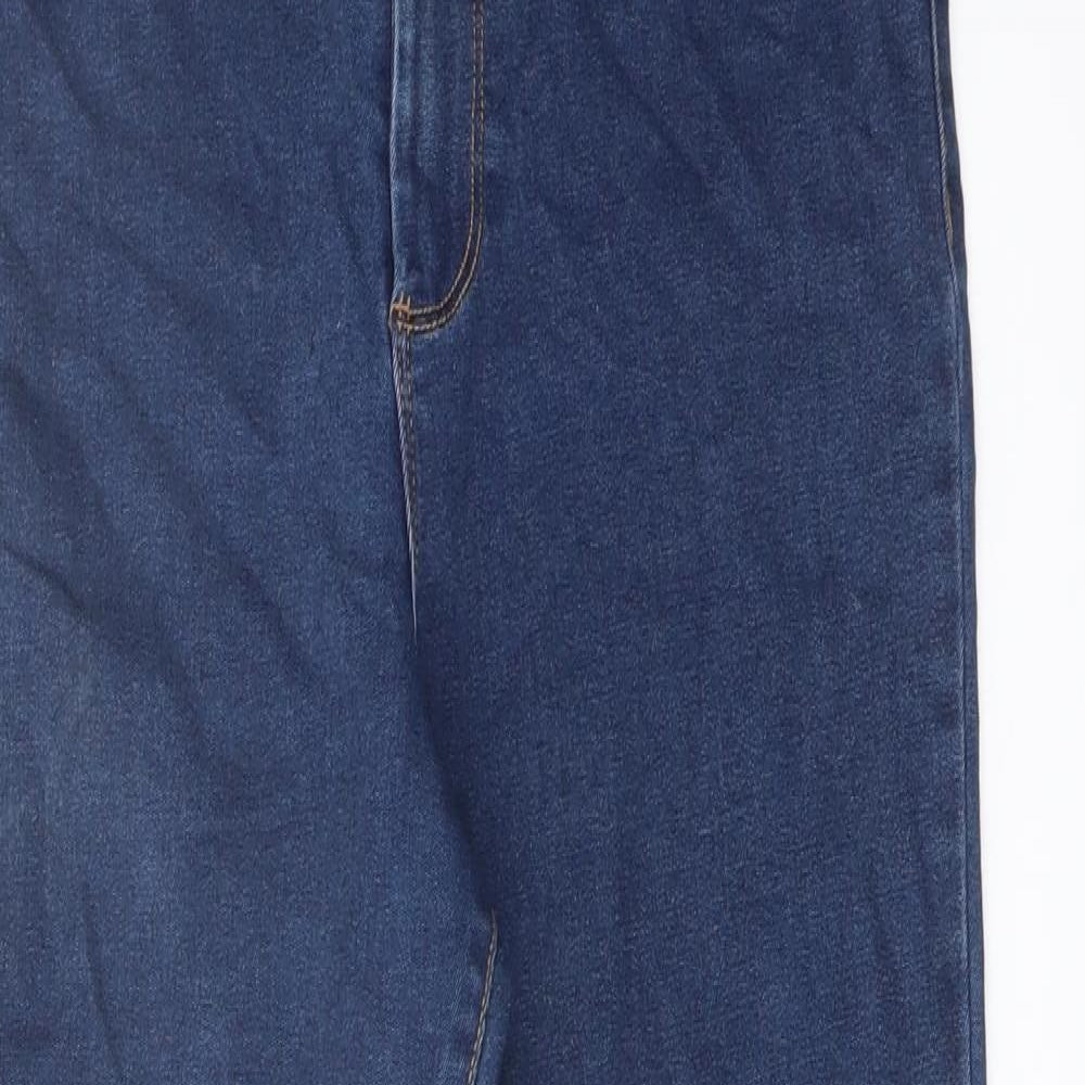 Denim & Co. Womens Blue Cotton Jegging Jeans Size 12 L25 in Regular Button