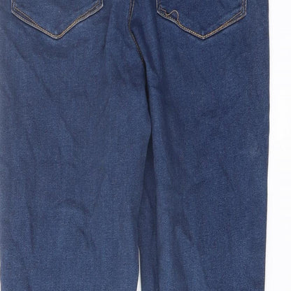 Denim & Co. Womens Blue Cotton Jegging Jeans Size 12 L25 in Regular Button