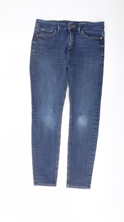 Womens UK Size 12 Marks and Spencer Regular Fit Skinny Blue Jeans