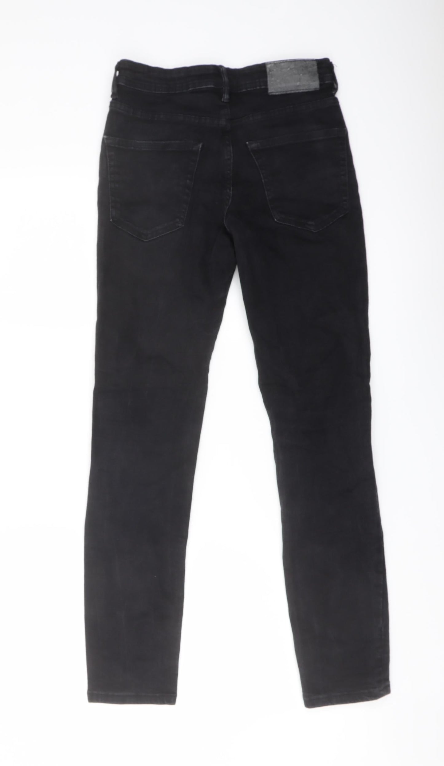 Denim & Co. Mens Black Cotton Straight Jeans Size 32 in L30 in Regular Button