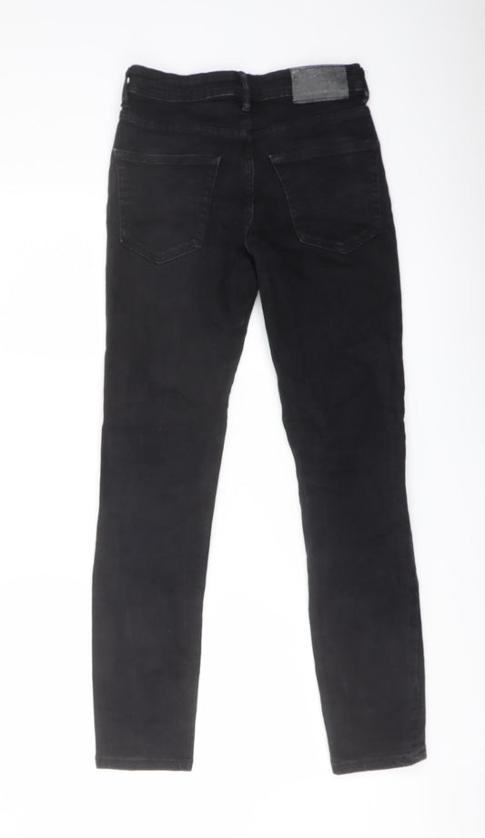 Denim & Co. Mens Black Cotton Straight Jeans Size 32 in L30 in Regular Button