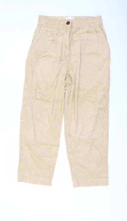 Womens UK Size 10 H&M Regular Fit Chino Beige Trousers
