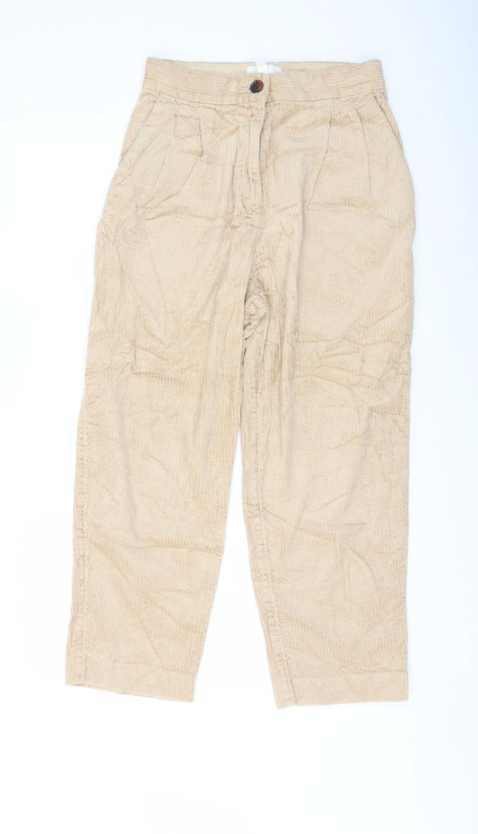 Womens UK Size 10 H&M Regular Fit Chino Beige Trousers