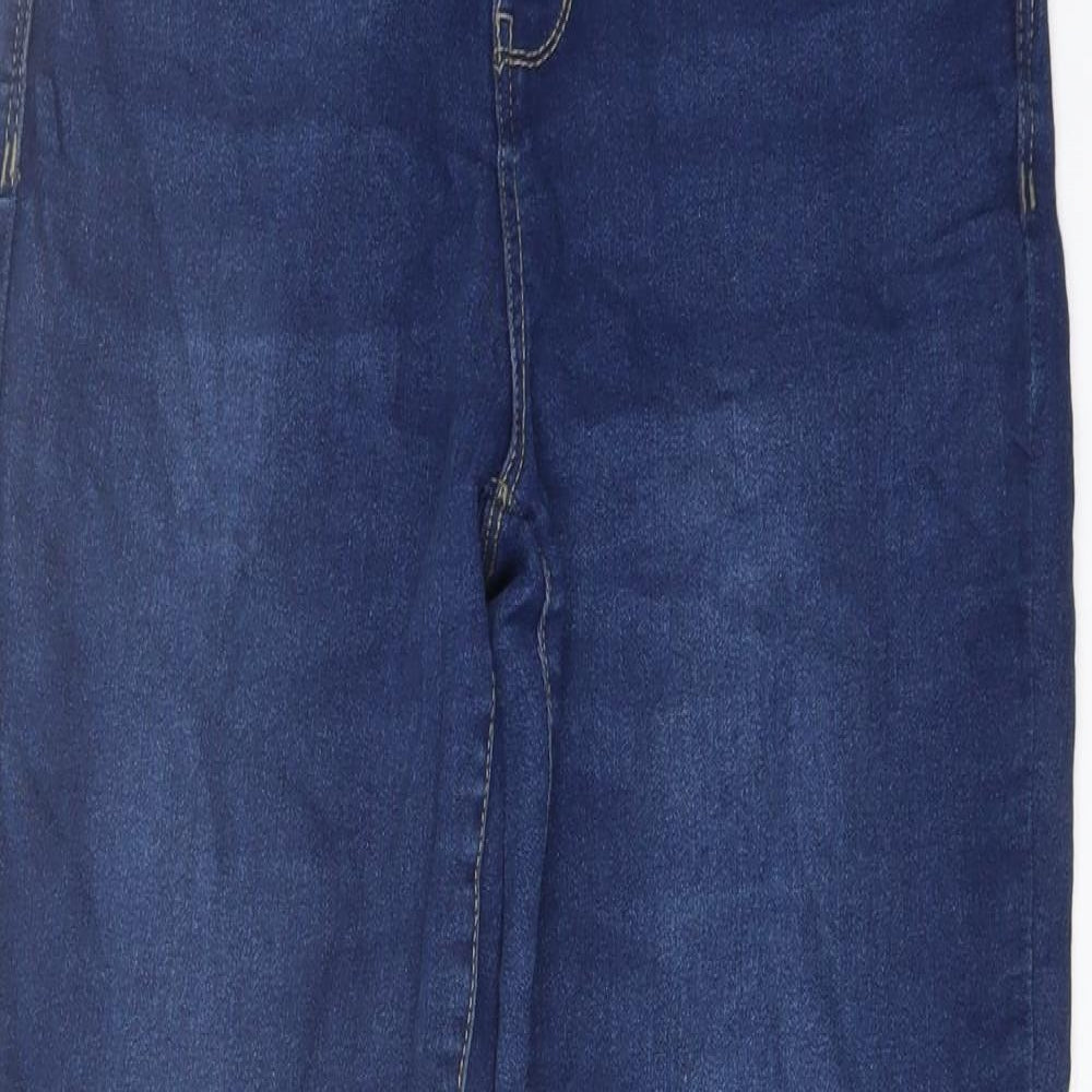Denim & Co. Womens Blue Cotton Jegging Jeans Size 12 L26 in Regular Button
