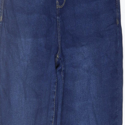 Denim & Co. Womens Blue Cotton Jegging Jeans Size 12 L26 in Regular Button