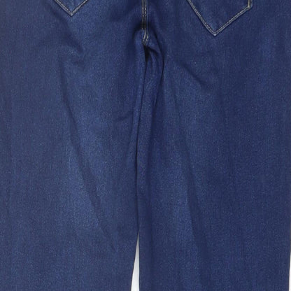 Denim & Co. Womens Blue Cotton Jegging Jeans Size 12 L26 in Regular Button