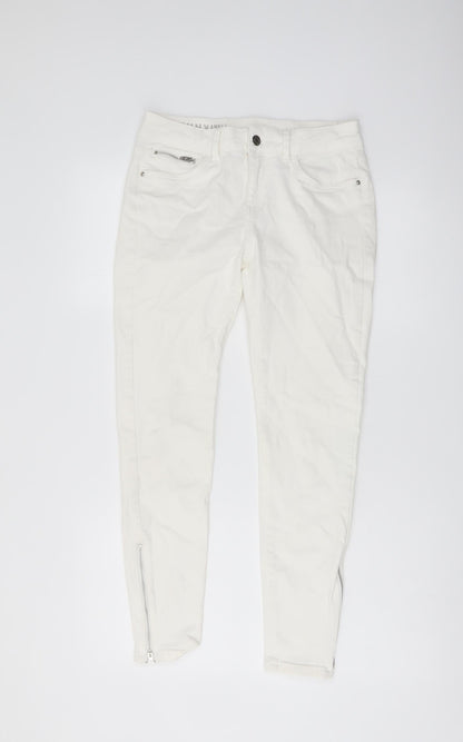 Womens UK Size 10 Marks and Spencer Regular Fit Skinny Ivory Jeans