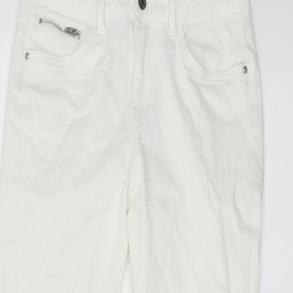 Womens UK Size 10 Marks and Spencer Regular Fit Skinny Ivory Jeans
