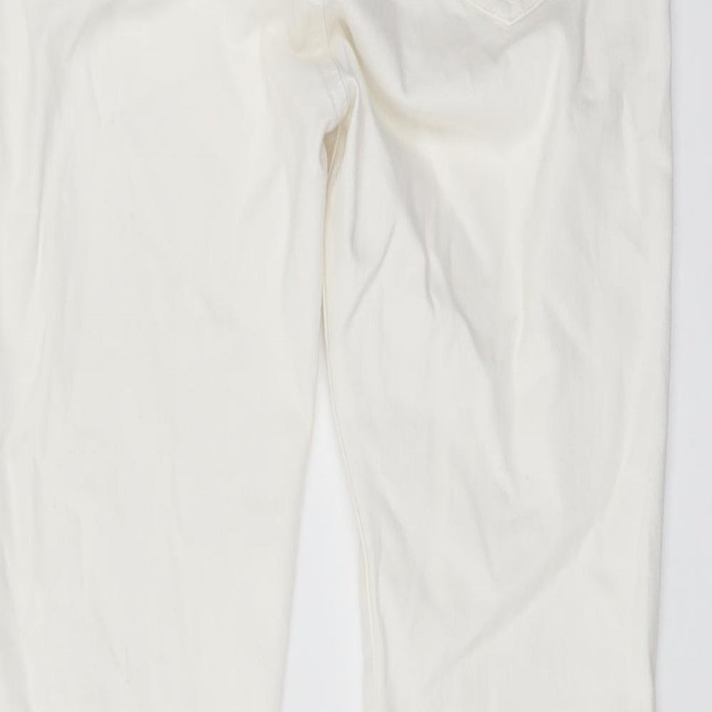 Womens UK Size 10 Marks and Spencer Regular Fit Skinny Ivory Jeans