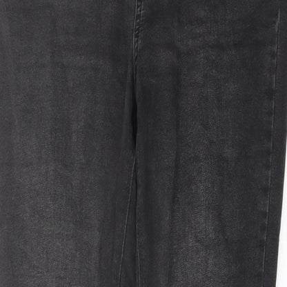 Denim & Co. Womens Grey Cotton Skinny Jeans Size 16 L28 in Regular Button