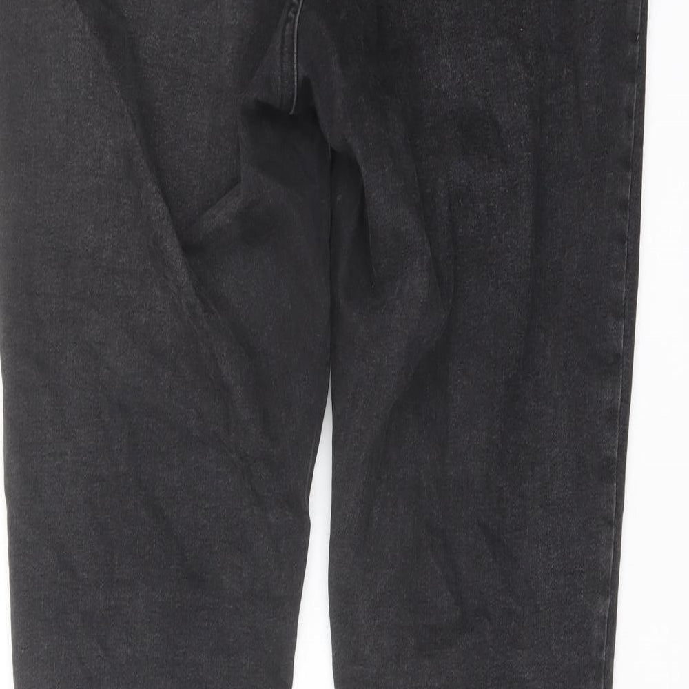 Denim & Co. Womens Grey Cotton Skinny Jeans Size 16 L28 in Regular Button