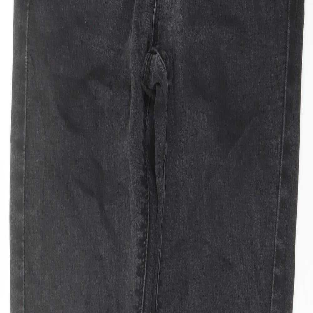 Denim & Co. Womens Grey Cotton Skinny Jeans Size 10 L27 in Regular Button